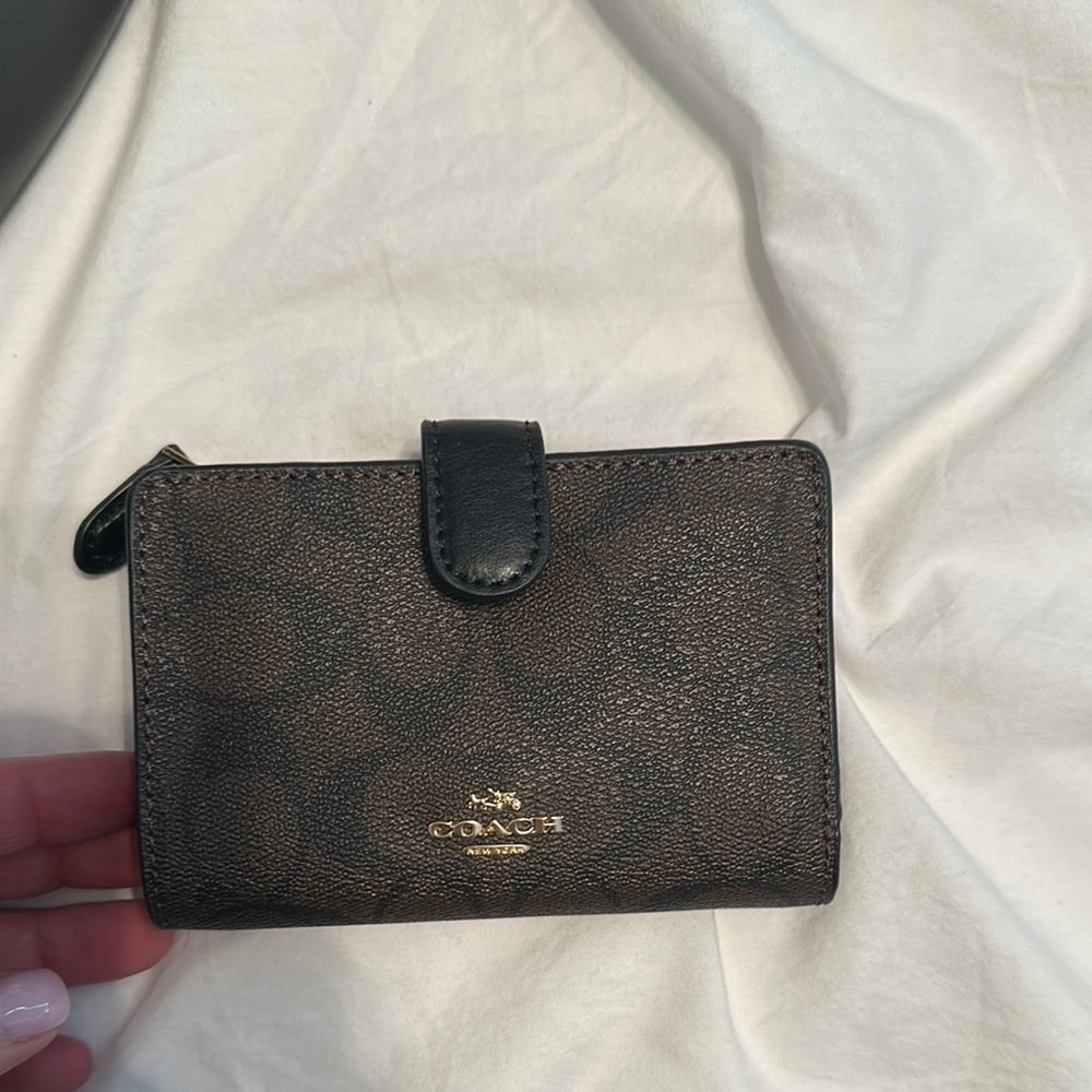 Coach Brown Wallet with Signature Monogram